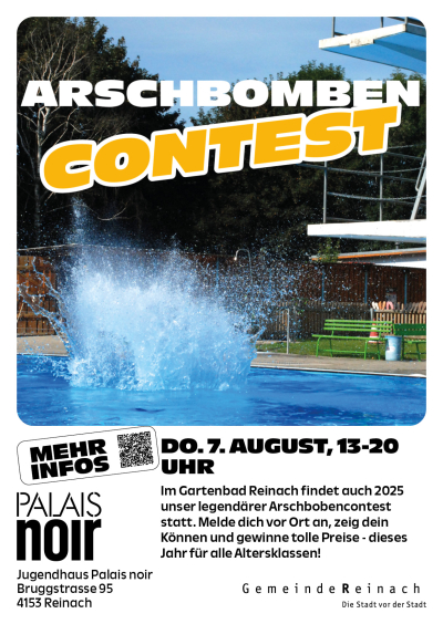 Arschbombencontest im Gartenbad mit dem Jugendhausteam
