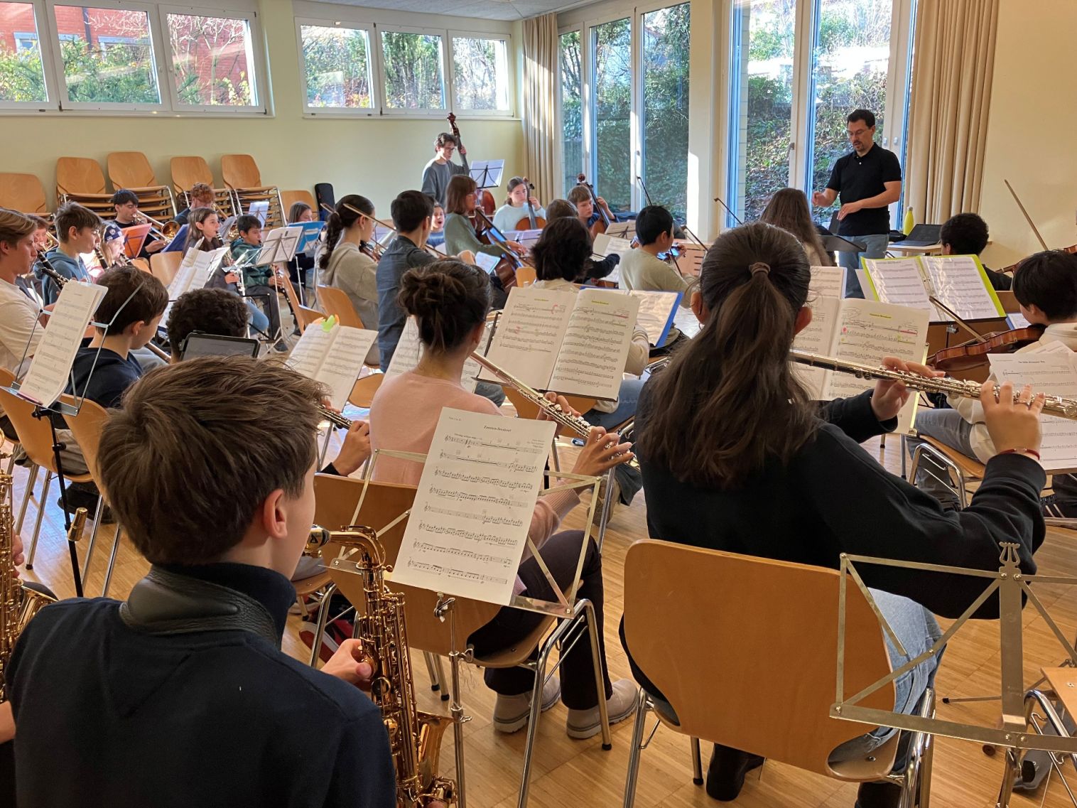 Proben fürs Weihnachtskonzert vom 10. Dezember 2025. Foto: Gemeinde Reinach 